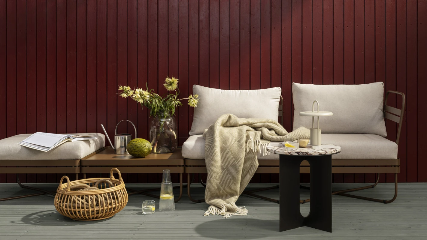 Røde utendørsfarger