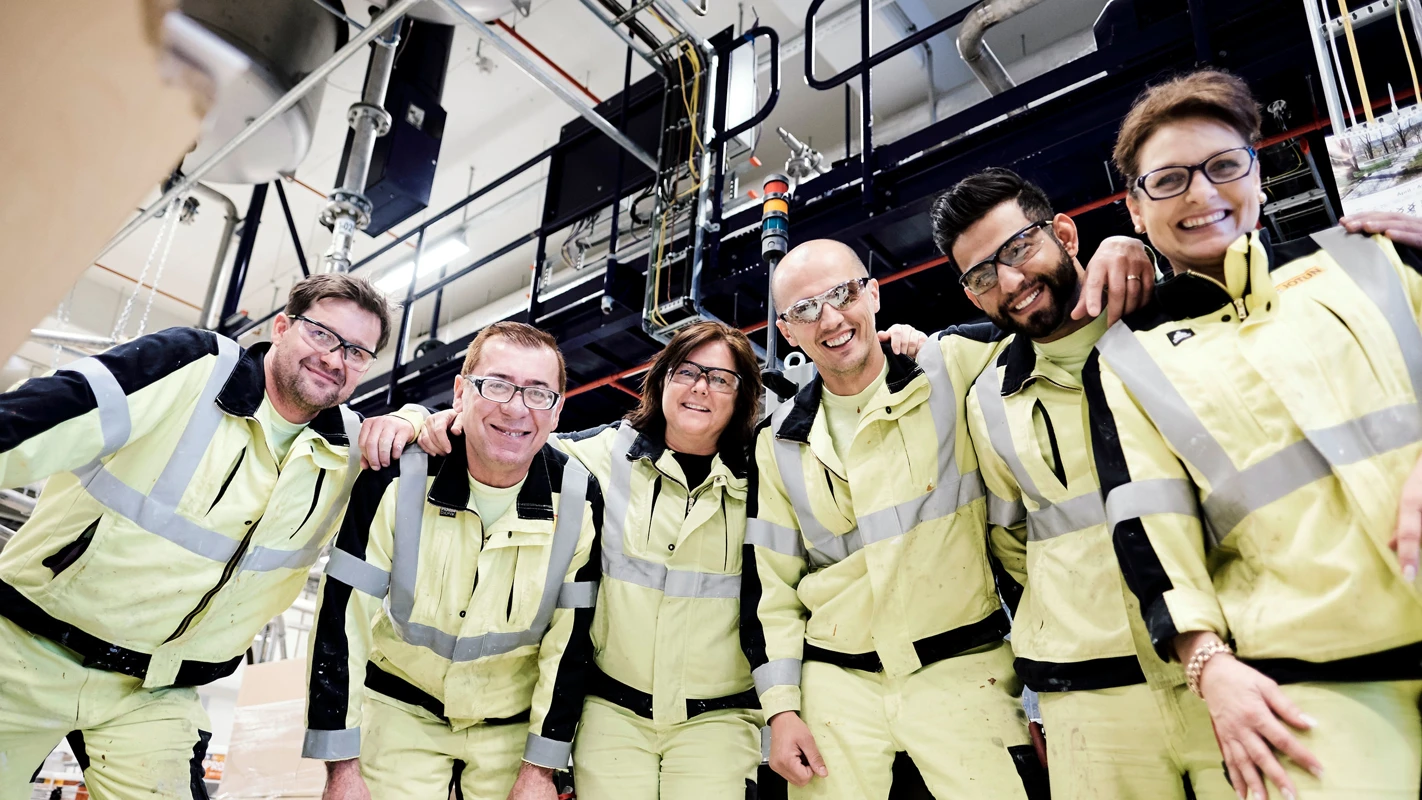 Jotun employees at a factory in Norway